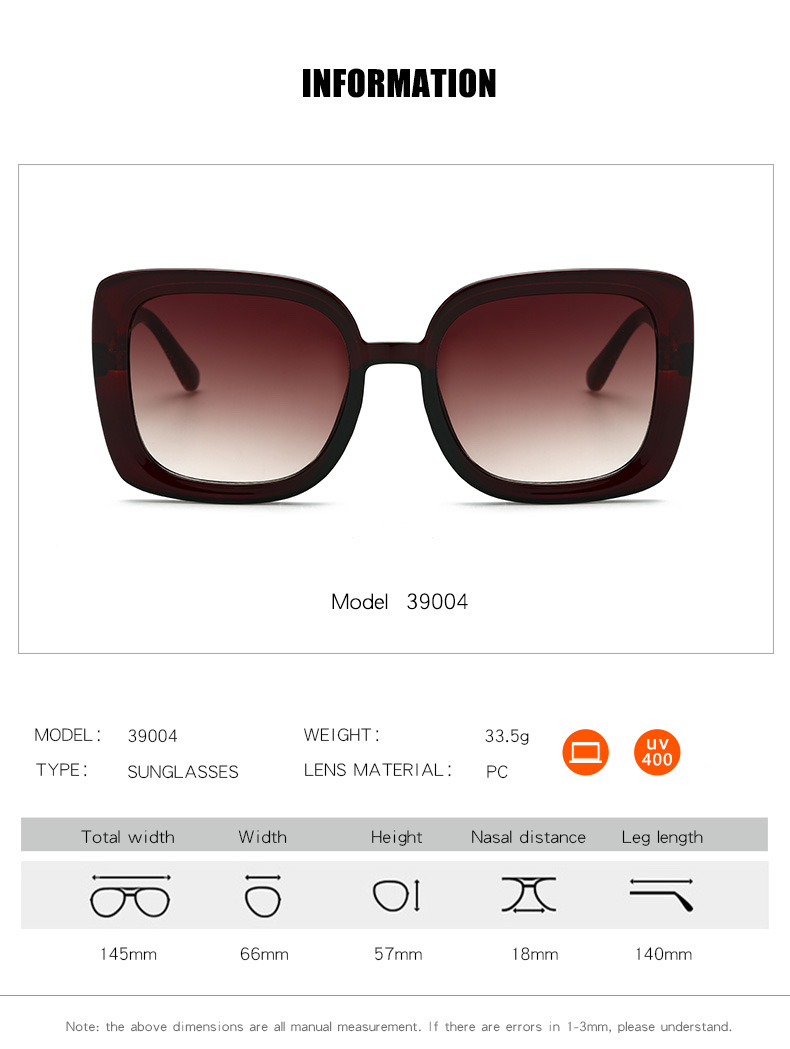 Female Sunglasses - Fashionable Sunglasses - D Frame Sunglasses 400 UV Wholesale