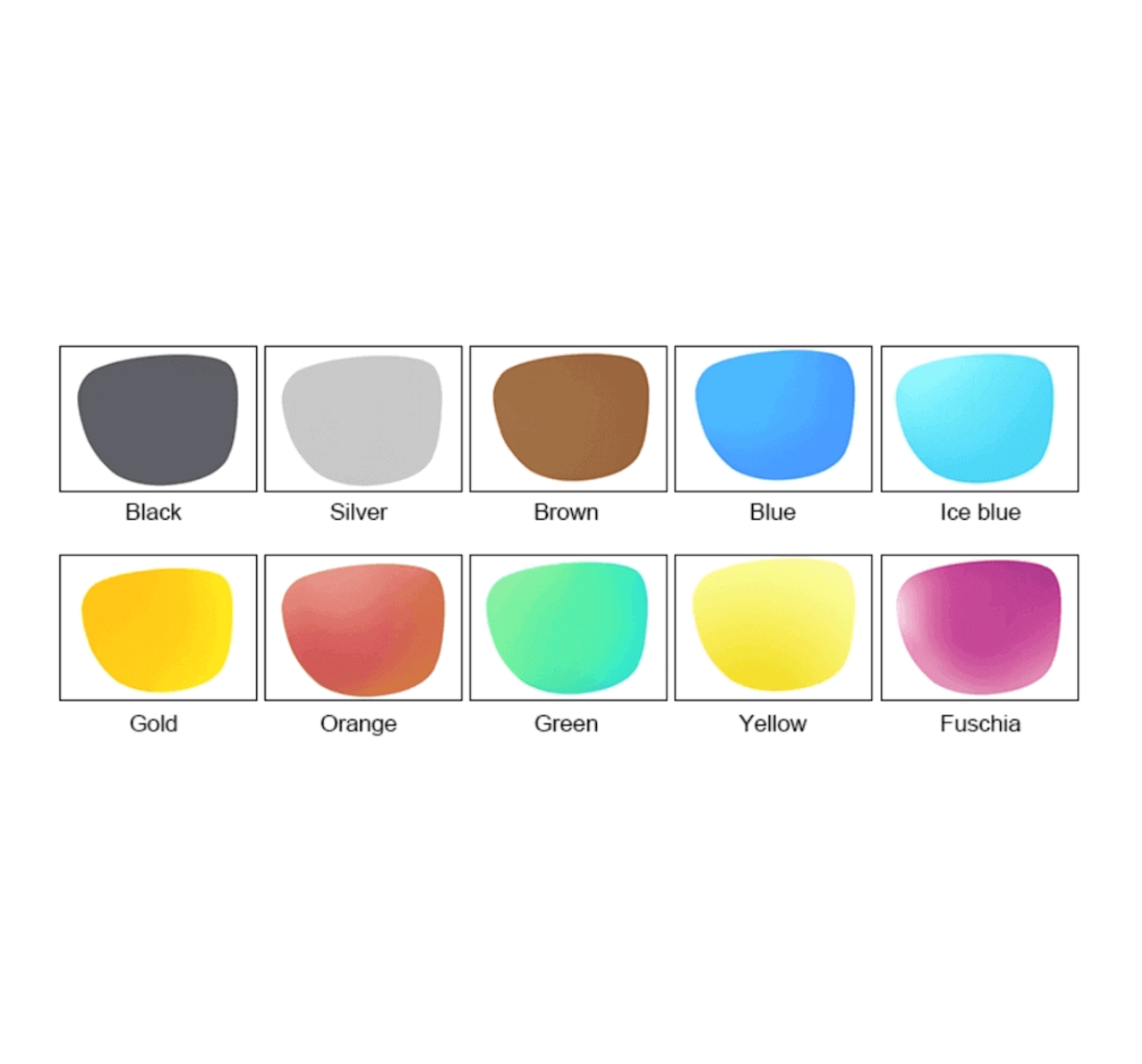sunglasses lens color options from Custom Sunglasses Manufacturer and supplier factory in China