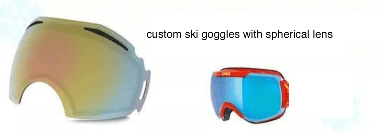 custom ski goggles with spherical lens