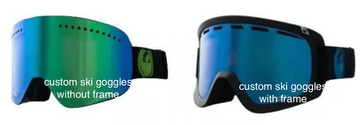 custom snow goggles With or without frame