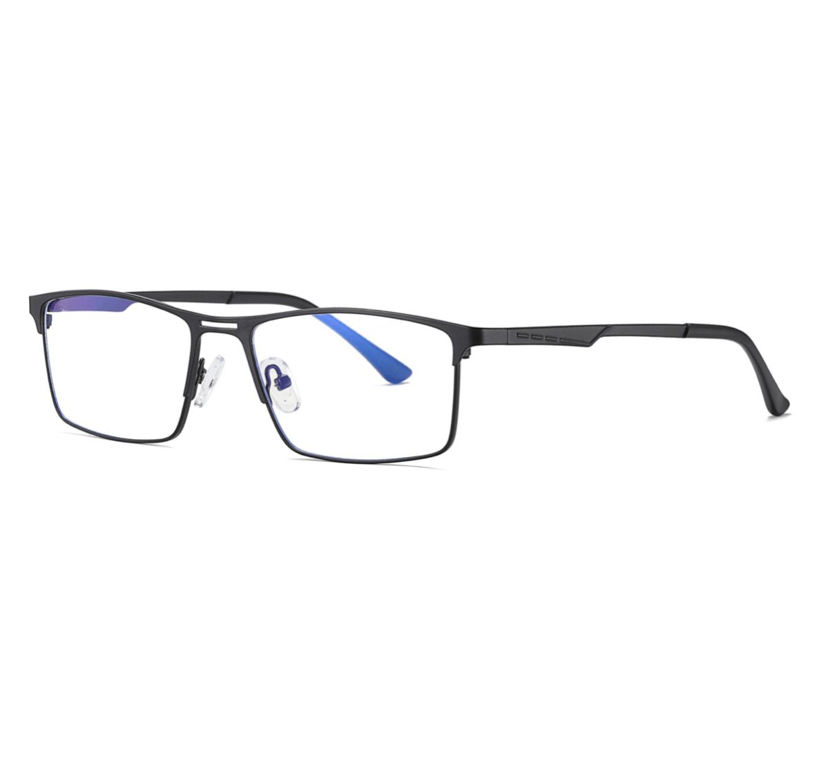 Custom Computer Glasses square metal black, blue light glasses manufacturer, blue light glasses China