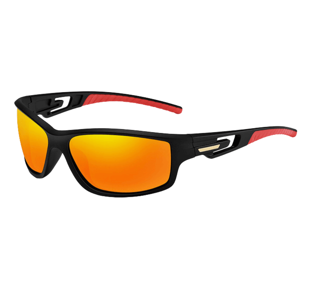 Custom polarized sunglasses from custom made sunglasses manufacturers, custom logo red polarized sport sunglasses 
