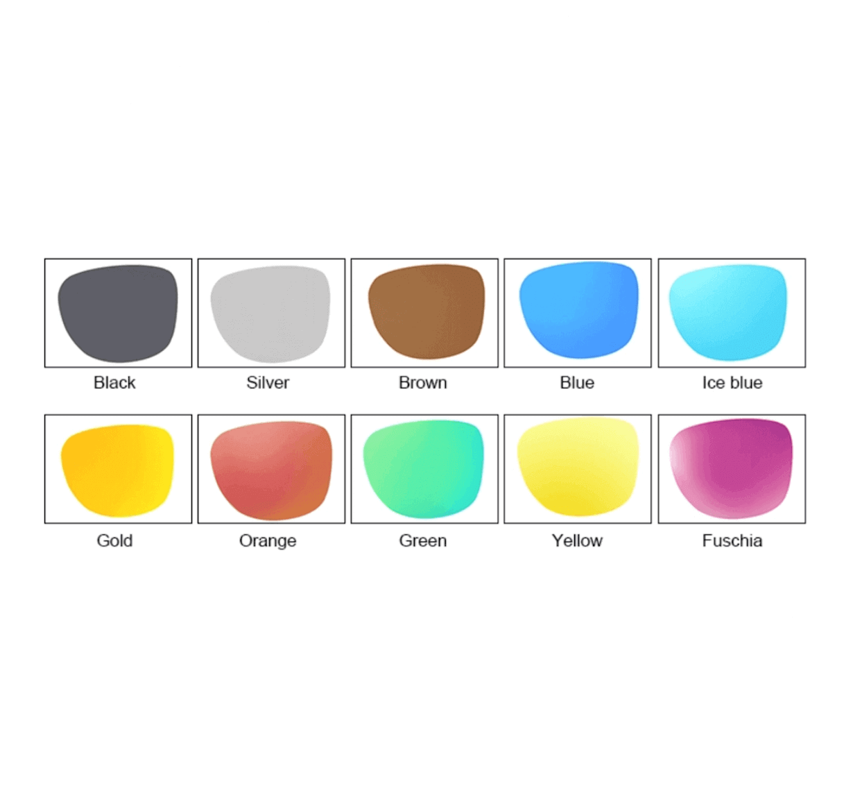 custom aviator sunglasses lens color options from Custom Sunglasses Manufacturers in China