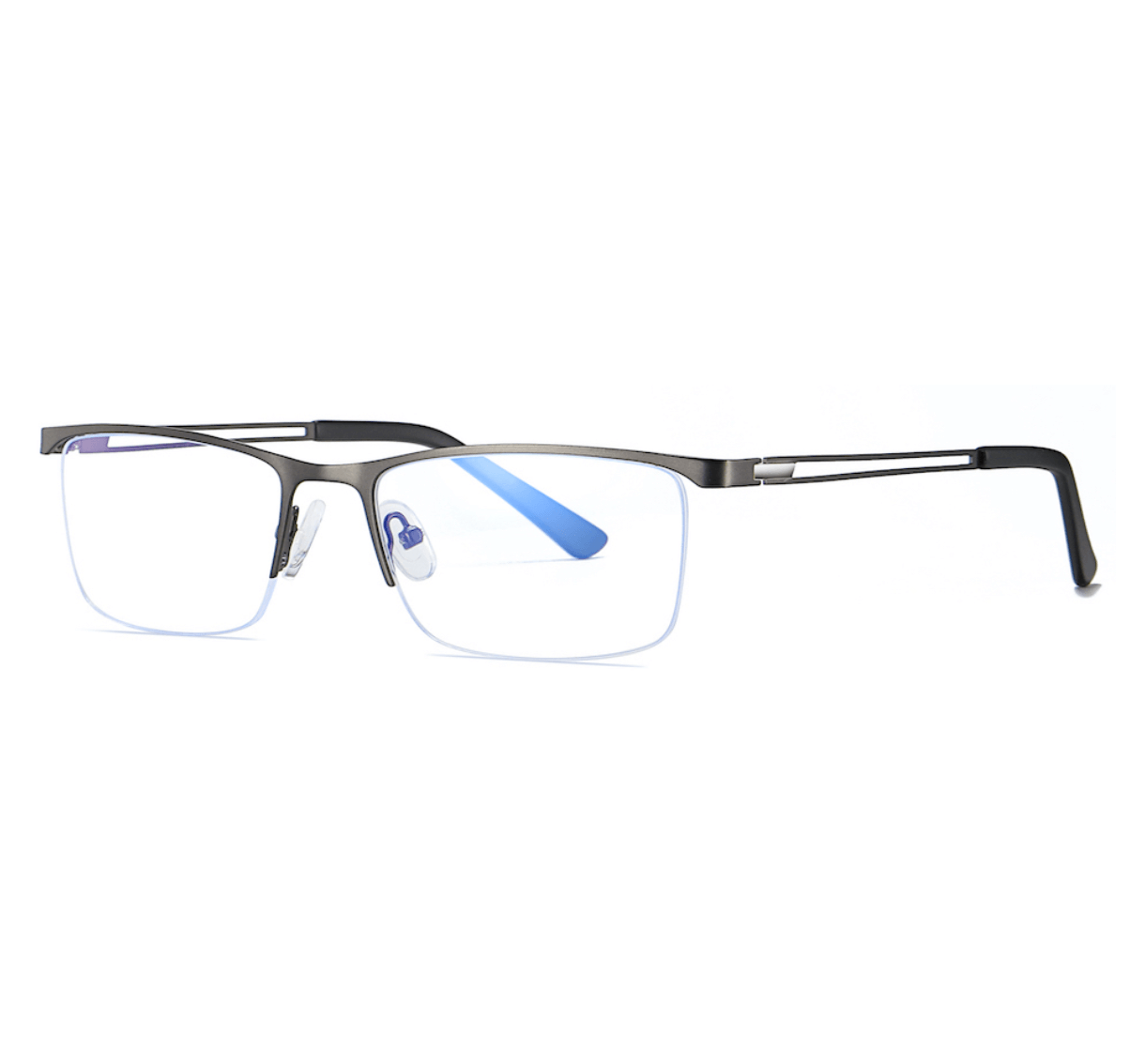 Square Half Rimless optical frame metal, glasses frames China, wholesale optical frames, custom made eyeglass frames